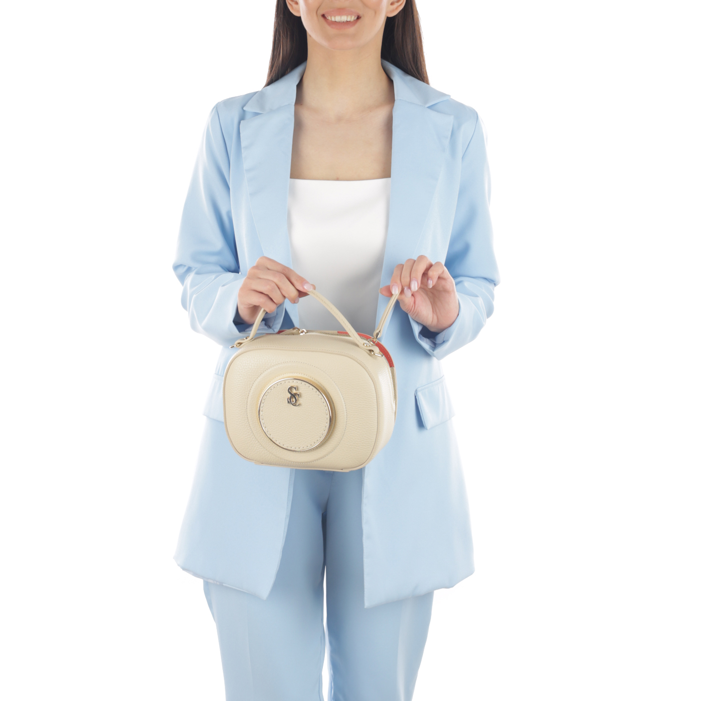 Кожаная сумка с цепочкой Carlo Salvatelli Dora gemma