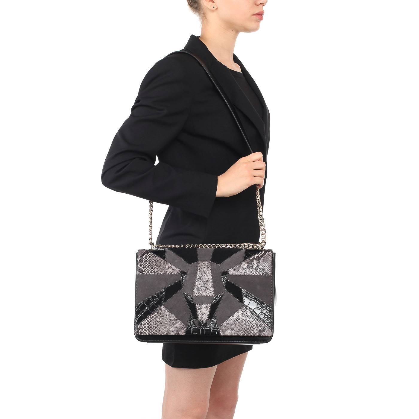 Женская сумка в стиле пэчворк Cavalli Class Panthera Prestige