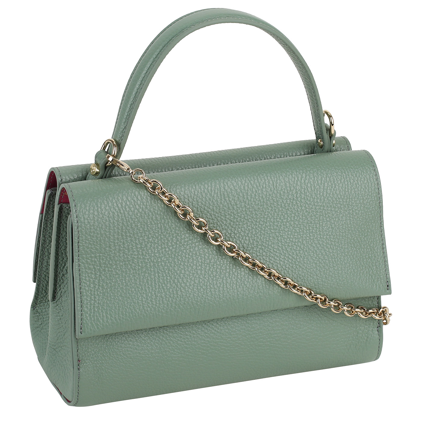 Кожаная сумка с цепочкой Carlo Salvatelli Katrine gemma