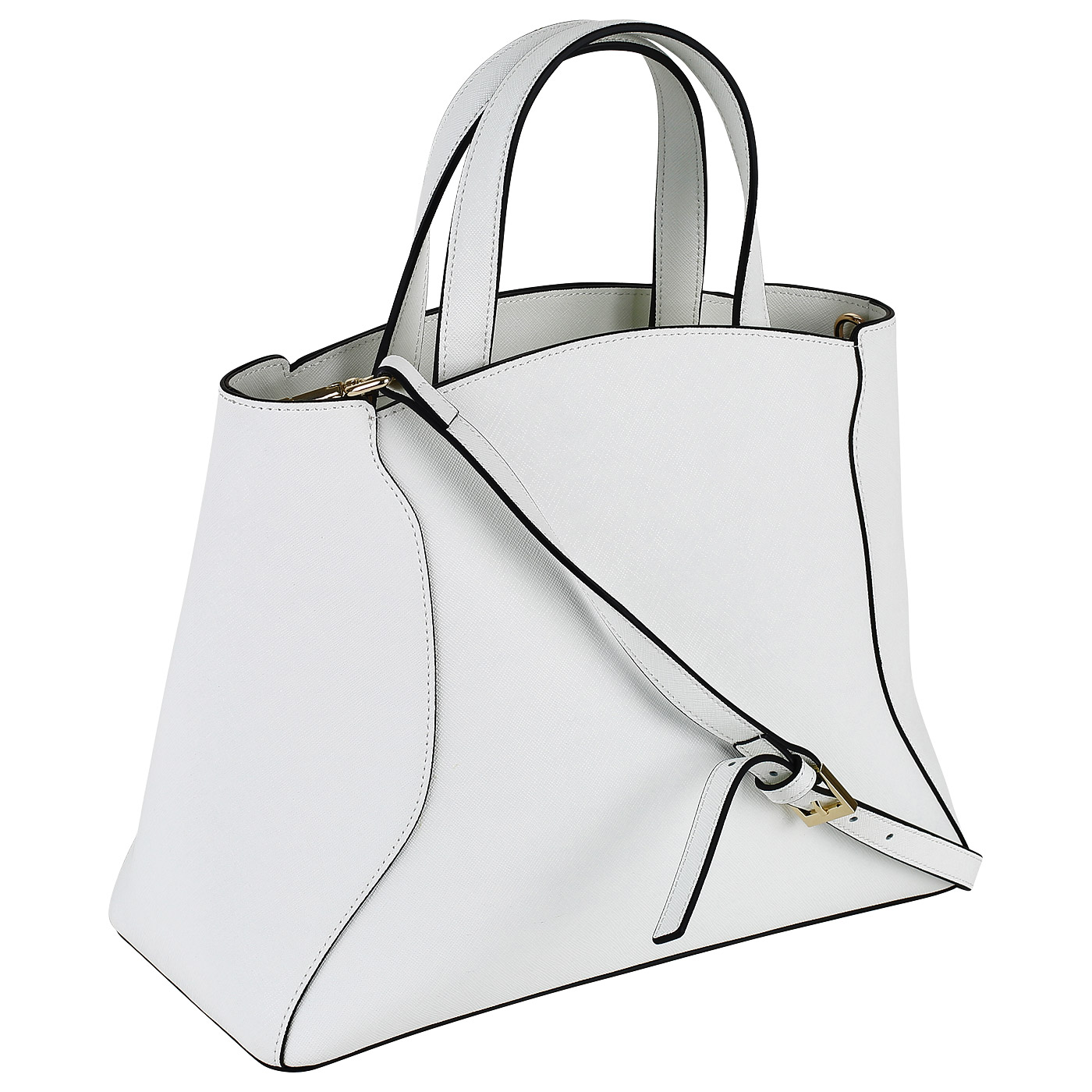 Белая сафьяновая сумка La Martina Clara