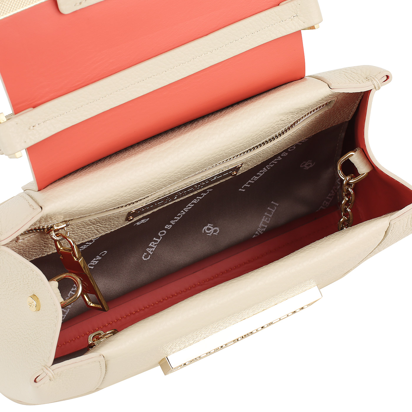 Кожаная сумка Carlo Salvatelli Marta gemma