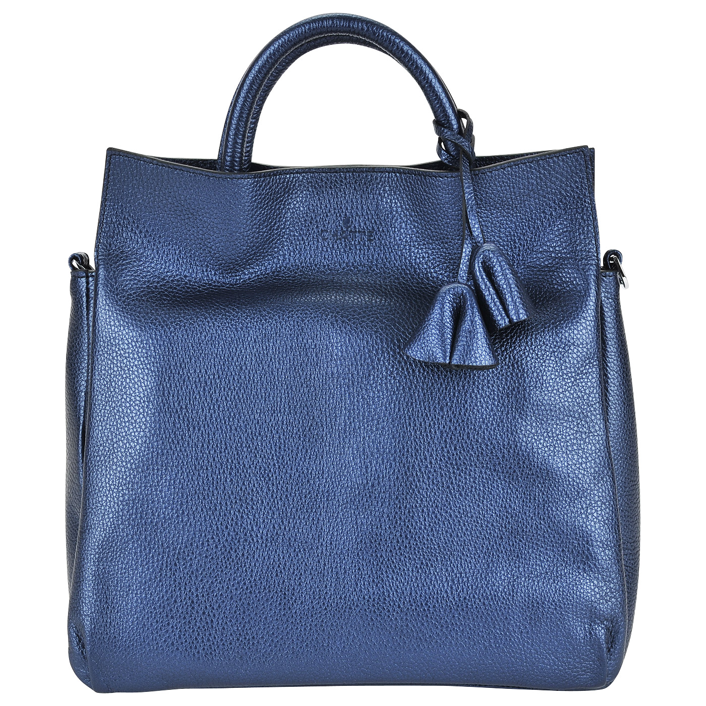 Chatte Женская сумка из металлизированной синей кожи